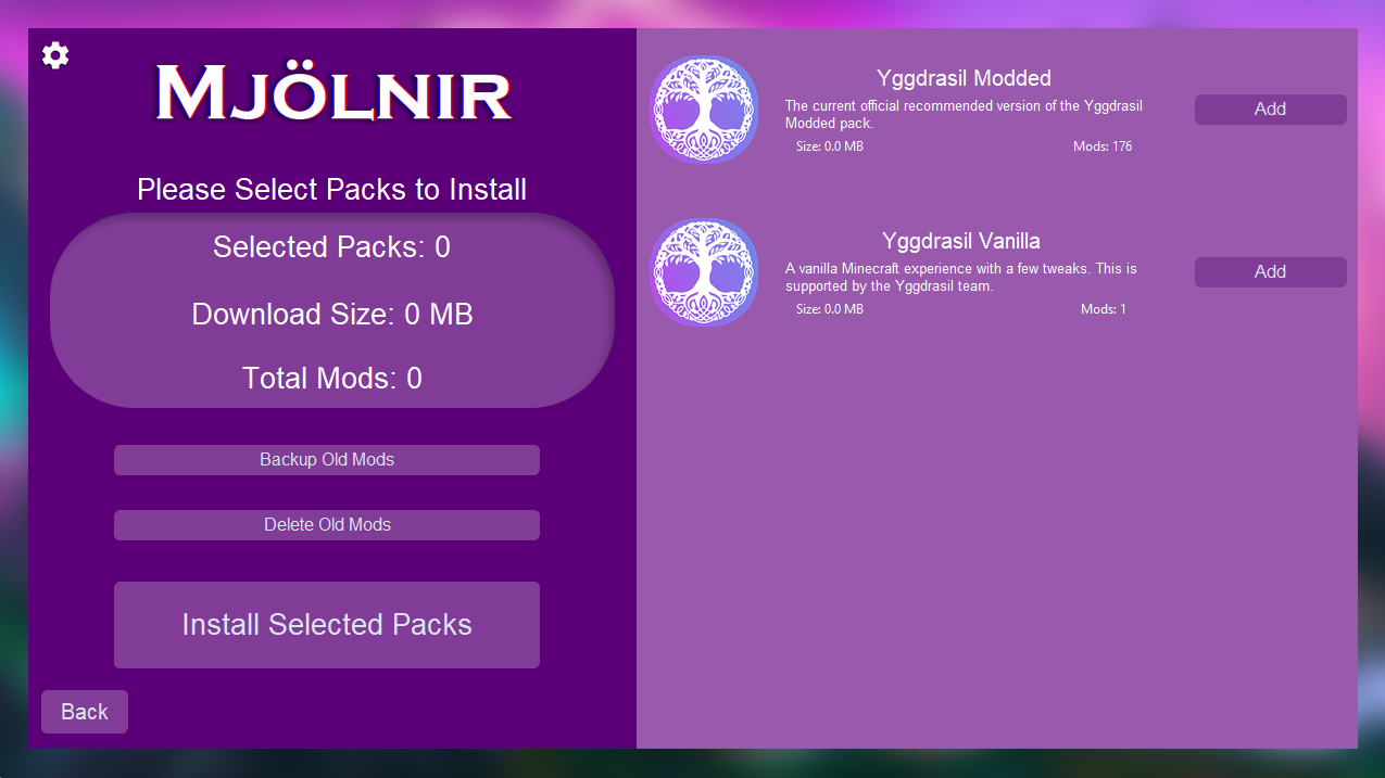 Modpack Selector Minecraft